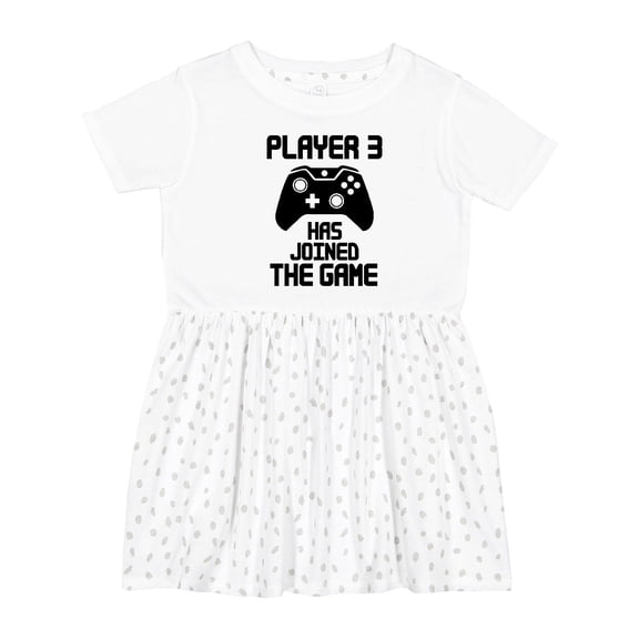 Inktastic Player 3 Has Joined the Game Girls Toddler Dress
