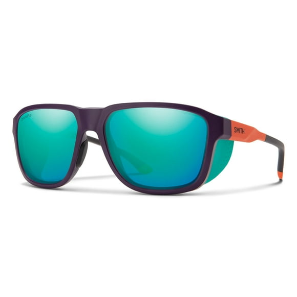 SMITH Embark Sunglasses â€“ Performance Sports Sunglasses with Removable Side Shields for Skiing & More â€“ For Men & Women â€“ Matte Purple/Cinder/Hi Viz + Opal ChromaPop Polarized Mirror Lens