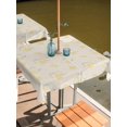 thumbnail image 2 of Outdoor Tablecloth with Umbrella Hole for Patio/Picnic/Party/Camping, Summer Lemon Waterproof Table Cloth Square Cover Washable, Yellow Fruits Leaves Lemon Farmhouse Beige (54"x 54"), 2 of 8