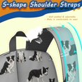 thumbnail image 5 of Border Collie Gray Pattern 17" Waterproof Oxford School Backpacks for Teens, S-Shape Padded Straps, for School, Travel, Hiking, Camping, 5 of 5