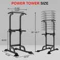 thumbnail image 2 of Heavy Duty Power Tower, 330Lbs Pull Up & Dip Station for Home Gym, Adjustable Height 65"-82.7", Multi-Grip Bars for Chin-Ups, Push-Ups & Leg Raises, 2 of 8