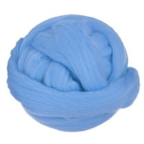 Needle Felting Wool, 3.5Oz Nature Fibre Wool Yarn Roving for Wet Felting, Handcrafts (Light Blue)