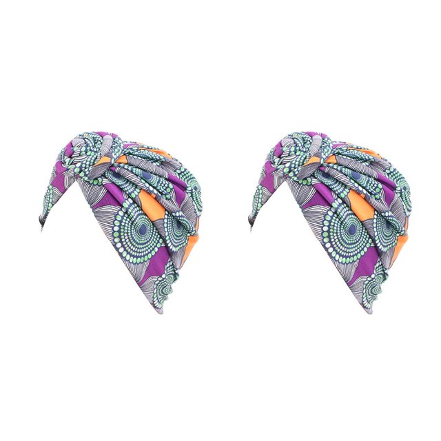 Qarigey Bohemian Styles Head Wraps para mujer Skullcap plisado Type4 NO4