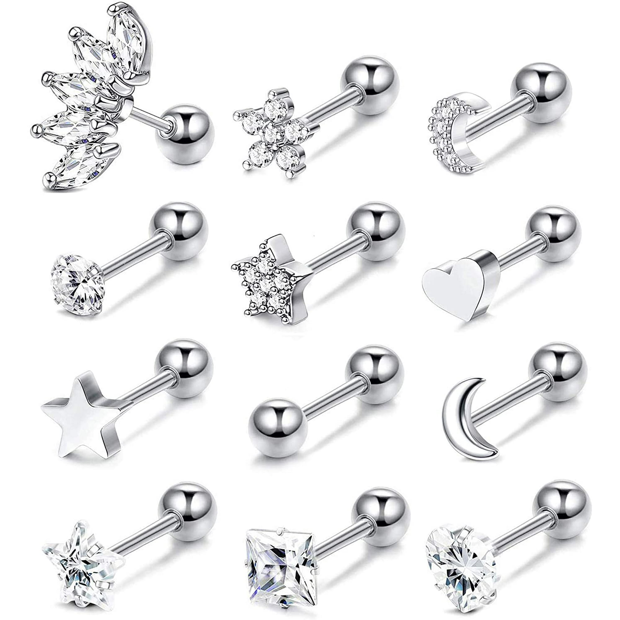 Pin On Products Zs 16/18g Zircon Nose Ring Stainless Steel Septum