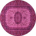 thumbnail image 1 of Ahgly Company Indoor Round Medallion Pink Traditional Area Rugs, 6' Round, 1 of 4