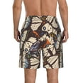 thumbnail image 3 of Kll Vector Butterflies Men'S Casual Summer Beach Shorts Hawaiian Shorts With Pockets-Xx-Large, 3 of 9
