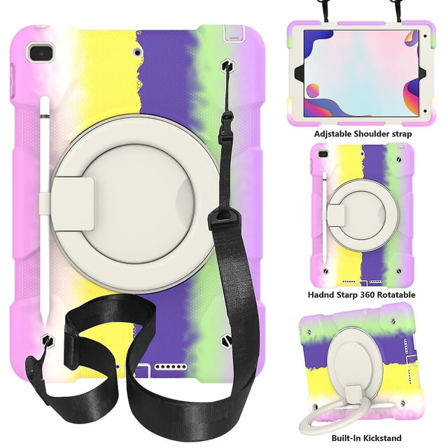 Funda para iPad Air de 10,2 pulgadas (2019/2020) con correa para el hombro, soporte de anilla grande, portalápices, protección contra caídas, duradera.