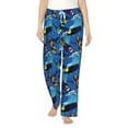 thumbnail image 2 of Goofa Hawaiian Style Printed Soft Pajama Pants for Women, Wide Leg Comfy Casual Lounge Yoga Pants-XX-Large, 2 of 9