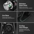 thumbnail image 3 of 1.6HP Shallow Well Pump, 1320GPH Portable Garden Pump with Two Adapters, Stainless Steel Sprinkler Pump for Lawn Sprinkling, Garden Watering, Farm Irrigation and Clear Water Transfer, 3 of 7