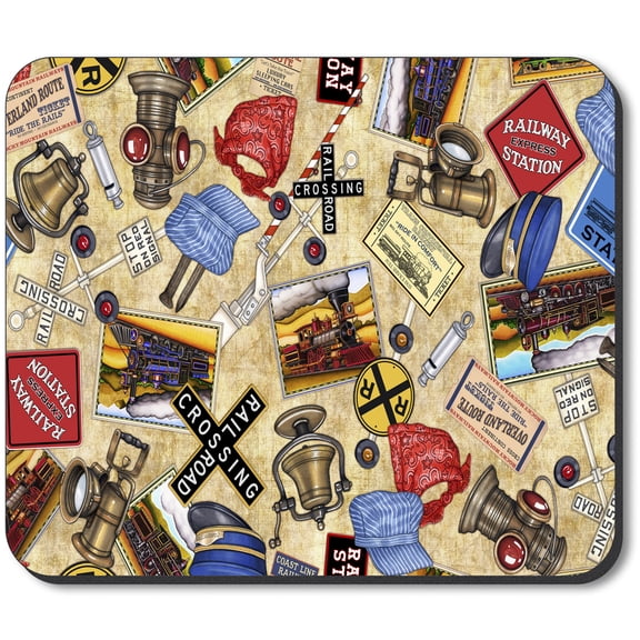 Art Plates Mouse Pad - Engineer Hats (tan)