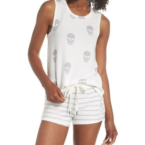 P.J. Salvage Womens Love Skulls Pajama Sleep Tank Top