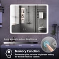 thumbnail image 5 of Jarbalai Modern 2-Door LED Mirror Cabinet with Storage Shelves, Jewelry Hooks, Defog, White Body, 5 of 10