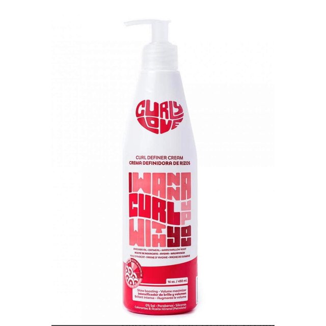 Curly Love Crema para peinar Curl Definer 16 oz (450 ml) - Para rizos más definidos, hidratados y brillantes