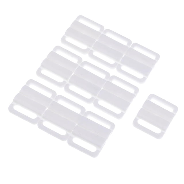 10 Unidades Zulema 14mm Plástico de Correa de Aplicación Blanco Sujetador Clip Ganchos