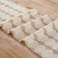 thumbnail image 5 of Fancy Homi Tan Boho Cotton Polyester Table Runner 60 Inches Long, Farmhouse Macrame Table Runners with Tassels for Home Party Bohemian Rustic Bridal Shower Kitchen Dining Decor 12x60 Inches, 5 of 7