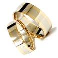 thumbnail image 5 of Pompeii3  8/6mm Plain 14K Two Tone Wedding Band Set, 5 of 5