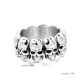 thumbnail image 3 of QQTDFG Men Retro Gothic Death Skull Ring Stainless Steel Cocktail Party Biker Statement-Black I-12, 3 of 9