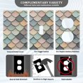 thumbnail image 3 of Yayeee Toggle Light Switch Wall Plate 1-Gang 4.5"x2.7" Home Decorative Outlet Cover, Green Art Pattern, 3 of 7