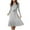 Gray, variant on Kmdttou Women's Summer Sweater Mid-Length Sweater Dress Round-neck Puffy Sleeves Solid Color Knitted Skirt,Fashionable Casual Dresses for Women 2025