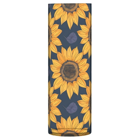 Clear Flower Vase Centerpieces Plastic Cylindrical Vases Home Wedding Decor 4"x12" Sunflowers and Small Leaf