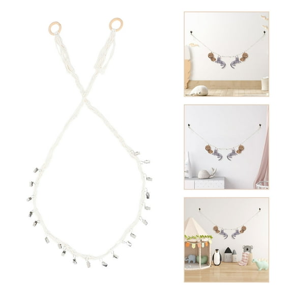 Raindrops  Plush Animal Storage Chain Stuffed Hanging Hammock Baby White