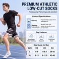 thumbnail image 6 of Mqamex Athletic Low Ankle Socks for Men Running with Arch Support, 6 Pairs Sizes 6-13, 6 of 7