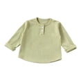 thumbnail image 5 of ATOGUTA Long Sleeve Shirts Girls Casual Long Sleeve T Shirts Kids Crewneck Tops Fashion Tees Size 0-12, Green, 5 of 6