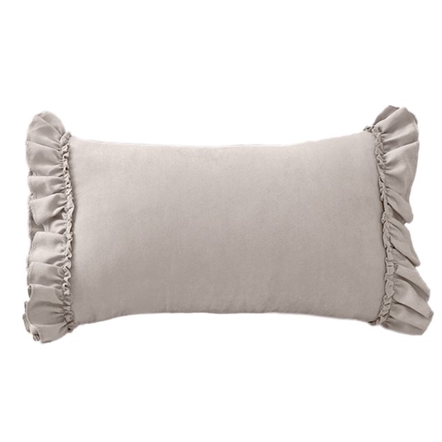 Funda de almohada francesa-pequeña funda de almohada de ante fresco