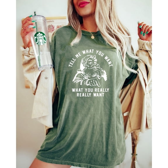 Santa Shirt, Tell Me What You Want What You Really Really Want Shirt, Cute Shirt, Santa Tee All Size S-5Xl