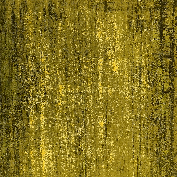 Ahgly Company Indoor Square Oriental Yellow Industrial Area Rugs, 5' Square