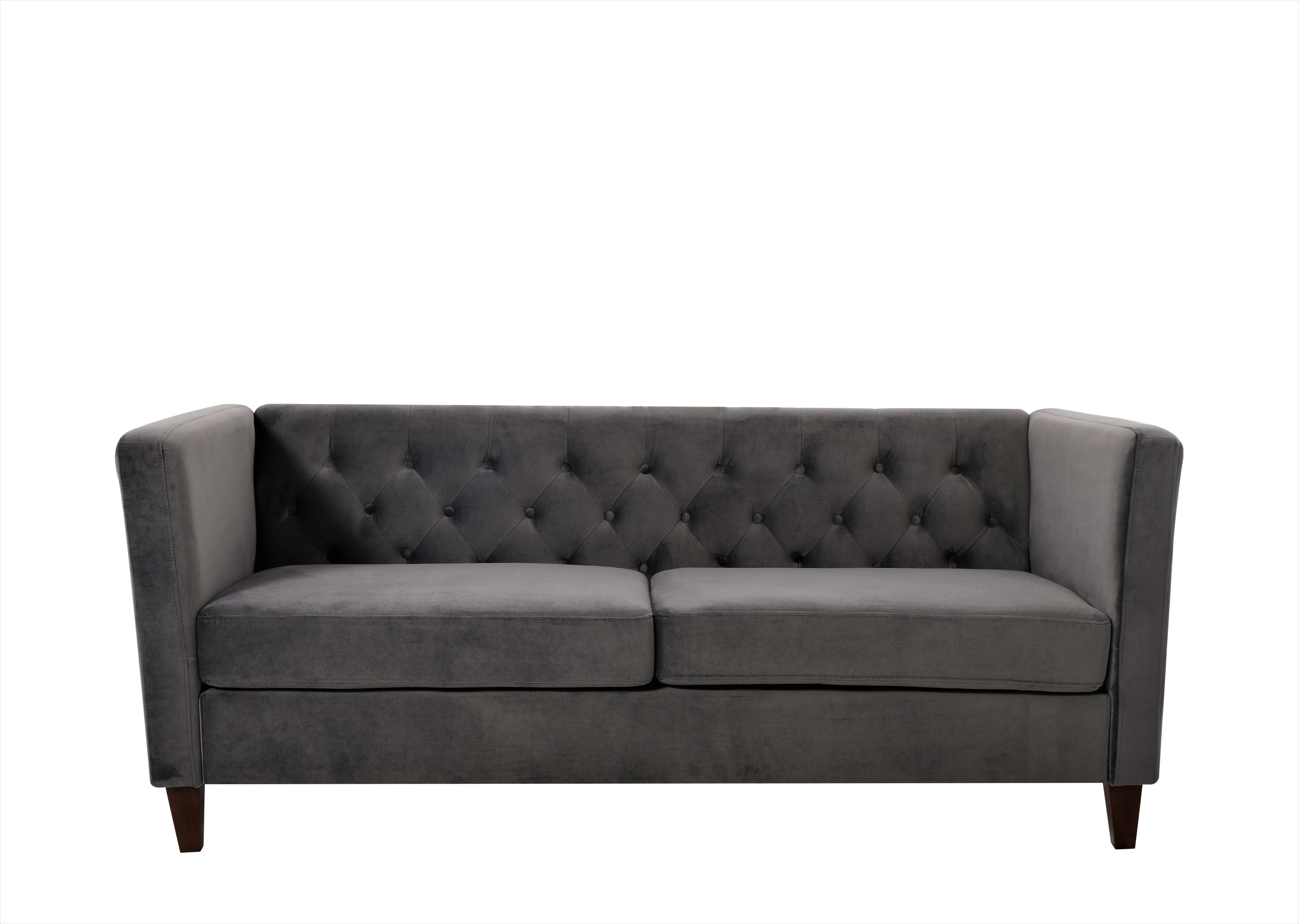 Uspridefurniture Lisette Velvet 3Pcs Living Room Set,Gray