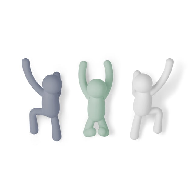 Perchero de Pared UMBRA Buddy 3 Piezas Azul Blanco Menta 318165-370