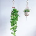 thumbnail image 5 of Macrame Plant Hanger Indoor Hanging Planter Basket with Wood Beads Decorative Flower Pot Holder No Tassels for Indoor Outdoor Boho Home Decor 24.4 Inch, 5 of 5