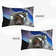 thumbnail image 4 of Balery Astronaut In Outer Space Pillow Covers,Bed Pilowcases,Reversible Plush Throw Pillow Covers End Pillow Encasement,Pillow Case - 14"X20", 4 of 9