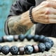 thumbnail image 2 of Pulsera de piedra volcánica para hombres, pulsera de cuentas de madera de Lava de 8mm, cadena para la muñeca de Buda tibetano, joyería para hombres y mujeres, pulseras nuevas de regalo, 2 of 4
