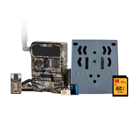 Yellowstone Y2 Wide Lens Cellular Trail Camera with Bear-Proof Metal Security Box and Accessories Bundle
