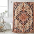 thumbnail image 4 of Boho Southwest Bathroom Shower Curtains with 12 Hooks Polyester Waterproof Shower Curtain for Stalls and Bathtubs Retro Farmhouse Aztec Tribal Geometric Decorative Bathroom Curtain 36x72 Inches, 4 of 8