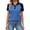 Blue, variant on Work Shirts for Women Women's Short Sleeve Shirts Business Casual 3 Buttons Collared Tops Collared Shirt Collared Shirts for Women Blue 3XL