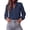 Navy, variant on PRETTYGARDEN Women's Floral Embroidered Button Down Shirts | Ladies Dressy Fall Blouses, Long Sleeves, Ruffle Neck, Elegant Boho Eyelet Tops for Work, Business & Spring Casual Outings