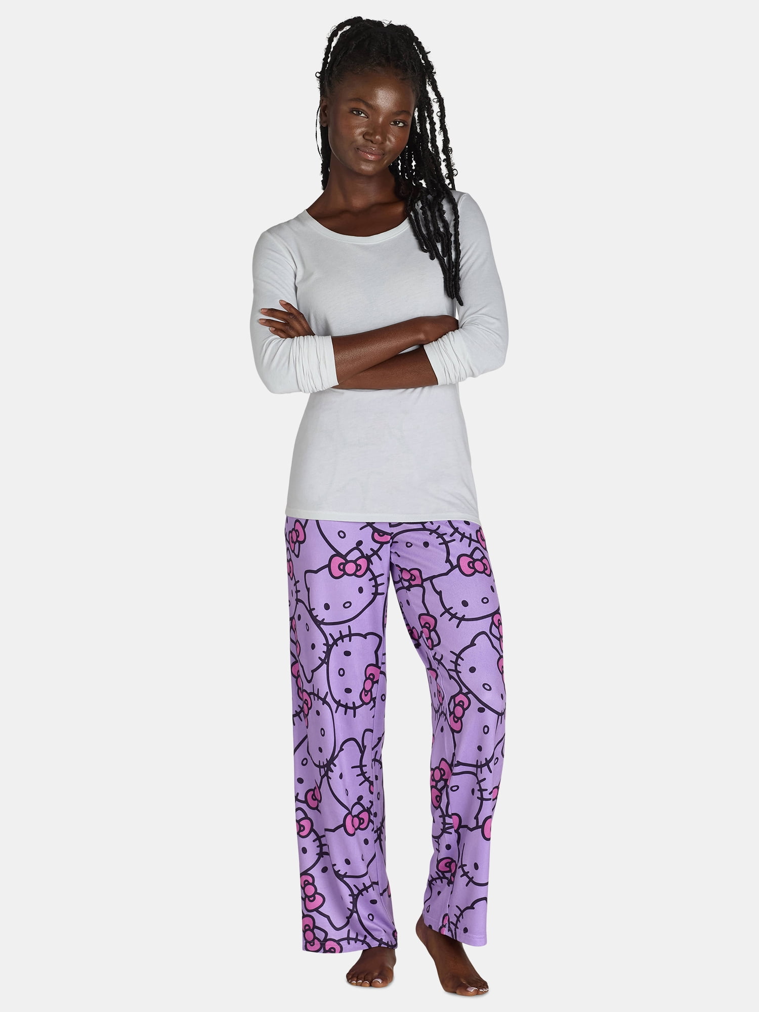 Hello Kitty Women's Icon Allover Print Lounge Pants, Sizes XS-3XL