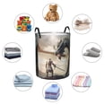 thumbnail image 4 of Balery Swordsman Cool Dragon Cesta de ropa redonda con asas, impermeable, independiente, para ropa, juguetes, dormitorio y familia-Small, 4 of 6