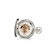 Charles-Hubert Paris Women's Charles Hubert Two-tone Rose Gold Finish Brass Pocket Watch