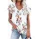 thumbnail image 4 of Camiseta de Manga Corta Suelta con Cuello en V Impresa, Blusa Casual para el Hogar Y el Uso Diario, 4 of 4
