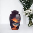 thumbnail image 7 of Beach Cremation Urns For Adult Male & Femla - Sunset Keepsake Urns For Human Ashes Adult Man - 1 Large 10 Inch - Funeral Urn For Mom, Purple Urn For Human Ashes Set Of 4, 3 Inch Small, 7 of 7