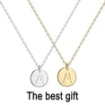 thumbnail image 5 of Collar con colgante pequeño de letra simple de Dinheiro, collar con letra hueca, 5 of 5