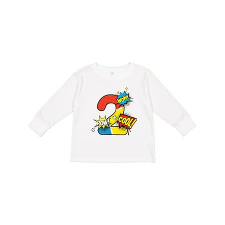 

Inktastic Superhero 2nd Birthday Gift Toddler Boy or Toddler Girl Long Sleeve T-Shirt
