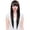 Brown / Black, variant on Synthetic Straight w/ Bangs Long Wigs Heat Resistant Full Head Hair for Women by Tirrinia