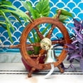 thumbnail image 4 of Nautical Brass Bell Mounted Hand Crafted Authentic Rosewood Ship Wheel Extension Rod | Wall Decor Maritime Accent Gift | Nagina International (16 Inches), 4 of 6