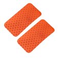 thumbnail image 1 of Unique Bargains 2pcs Honeycomb Reflective Warning Tape Film Sticker Orange 30mm x 60mm, 1 of 3
