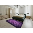 thumbnail image 5 of Ahgly Company Machine Washable Indoor Rectangle Transitional Dark Orchid Purple Area Rugs, 3' x 5', 5 of 7